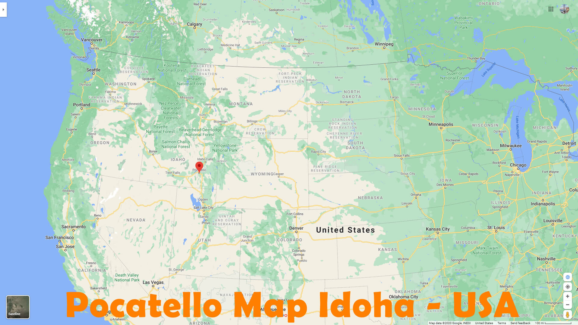 Pocatello Map Idoha   USA